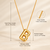Anti-Tarnish Golden BB Pendant Neck Chain – Chic, Minimalist & Timeless Statement Jewellery for Everyday Elegance