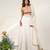 Ivory and rust embroidered mulmul cotton anarkali set