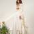Ivory and rust embroidered mulmul cotton anarkali set