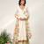 Ivory embroidered chanderi organza anarkali set