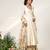 Ivory embroidered chanderi organza anarkali set