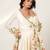 Ivory embroidered chanderi organza anarkali set