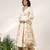 Ivory embroidered chanderi organza anarkali set