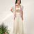 Cruise blue and ivory embroidered organza and georgette sharara and kaftan shirt set