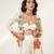 Ivory embroidered organza  georgette jacket sharara set