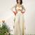 Ivory embroidered organza  georgette jacket sharara set