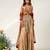 Golden and rust embroidered glass tissue and cotton sharara set