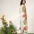 Ivory and tangerine orange embroidered organza nysha silk kurta set