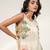 Ivory and tangerine orange embroidered organza nysha silk kurta set