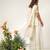 Ivory and tangerine orange embroidered organza and georgette short kurta set