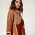 Golden and rust embroidered tissue velvet kurta pant set