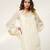 Ivory embroidered organza and georgette inner dress and kurta set