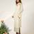 Ivory embroidered organza and georgette inner dress and kurta set