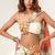 Ivory and tangerine orange embroidered crepe drape skirt set