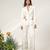 Ivory embroidered nysha silk blazer and pant set