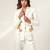 Ivory embroidered nysha silk blazer and pant set