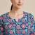 Blue hand block printed pure cotton kurti