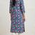 Blue hand block printed pure cotton kurti