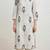 Off white red lotus hand block printed pure cotton kurti