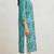 Turquoise and gren hand block printed pure cotton kurti