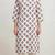 Pink white hand block printed  pure cotton kurti