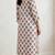 Pink white hand block printed  pure cotton kurti