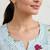 Aqua blue red lotus hand block printed pure cotton kurti