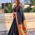 women's zari woven paithani soft silk blend traditional saree with blouse