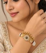 rajwadi bracelet meenakari gold-tone bracelet