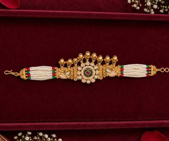 rajwadi bracelet meenakari gold-tone bracelet 2