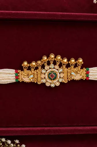 rajwadi bracelet meenakari gold-tone bracelet