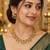 traditional chaand motif necklace set with pearl drops