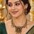 floral green stone antique gold heritage necklace set