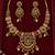 floral green stone antique gold heritage necklace set