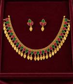 multicolor gold necklace set