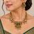 green stone traditional heritage necklace set