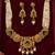 gold necklace with multistrand white beads