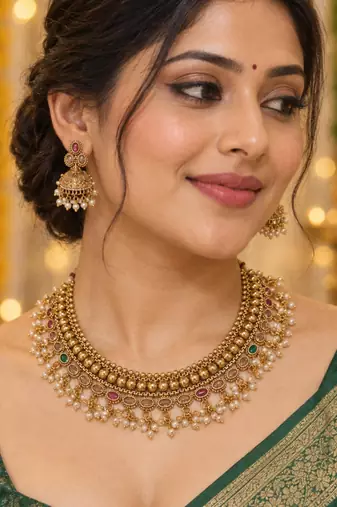copper maharashtrian choker set