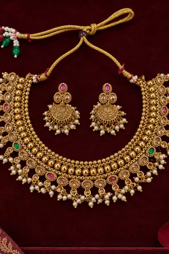copper maharashtrian choker set