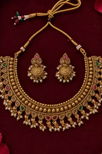 copper maharashtrian choker set
