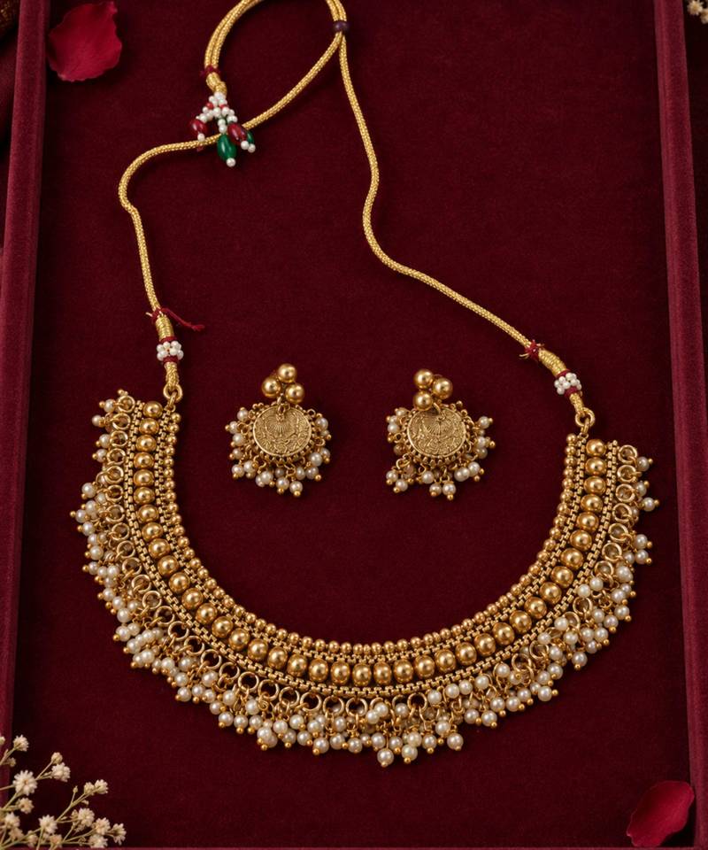 copper maharashtrian choker set