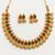 gold-tone necklace set with multicolour stone embellishments