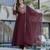  Chinon Embroidery Work Flared Shape Anarkali Pant and Dupatta Set
