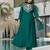  Chinon Embroidery Work Flared Shape Anarkali Pant and Dupatta Set