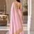 Light-pink silk embroidered saree withcutdana work
