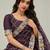 Purple chiffon embroidered saree withzari work
