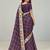 Purple chiffon embroidered saree withzari work