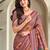 Multicolor satin embroidered saree withcutdana work