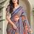 Multicolor satin embroidered saree withcutdana work