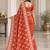 Rust silk embroidered saree withzari work